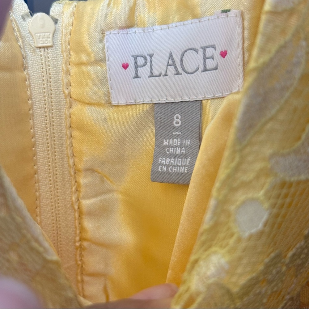 Place Yellow Lace Kids Formal Dress - Picture 10 of 10